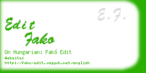 edit fako business card